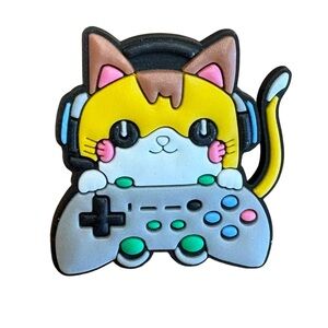 Gamer Cat Croc Charm